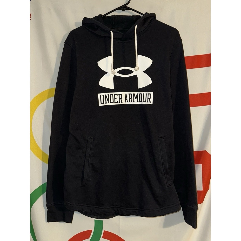 Under Armour Hoodie Mens Large Black Pullover Sweatshirt